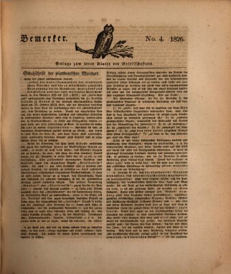 Der Gesellschafter oder Blätter für Geist und Herz Mittwoch 1. Februar 1826