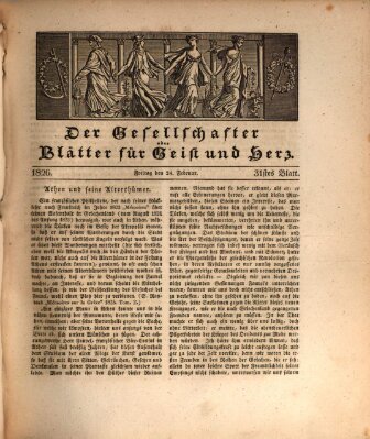 Der Gesellschafter oder Blätter für Geist und Herz Freitag 24. Februar 1826