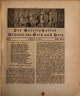 Der Gesellschafter oder Blätter für Geist und Herz Montag 13. März 1826