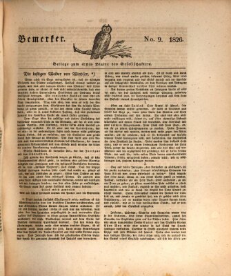 Der Gesellschafter oder Blätter für Geist und Herz Mittwoch 15. März 1826