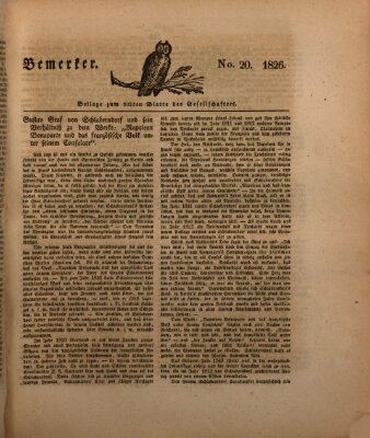 Der Gesellschafter oder Blätter für Geist und Herz Mittwoch 28. Juni 1826