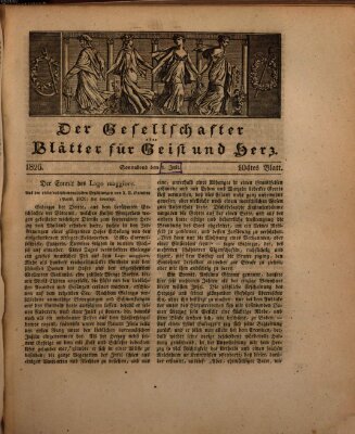 Der Gesellschafter oder Blätter für Geist und Herz Samstag 1. Juli 1826