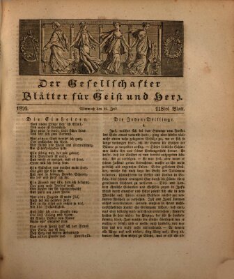 Der Gesellschafter oder Blätter für Geist und Herz Mittwoch 26. Juli 1826