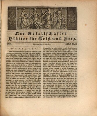 Der Gesellschafter oder Blätter für Geist und Herz Montag 16. Oktober 1826