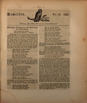 Der Gesellschafter oder Blätter für Geist und Herz Mittwoch 13. Dezember 1826