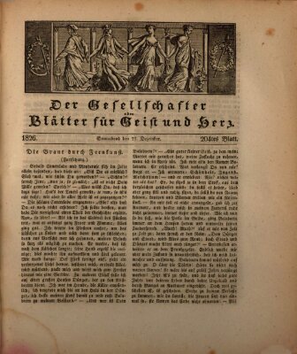 Der Gesellschafter oder Blätter für Geist und Herz Samstag 23. Dezember 1826