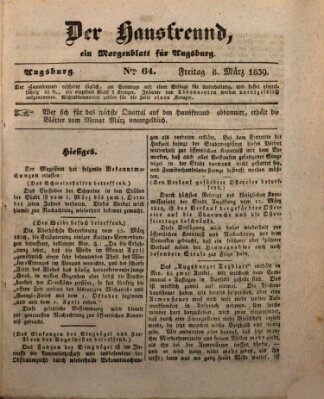 Der Hausfreund Freitag 8. März 1839