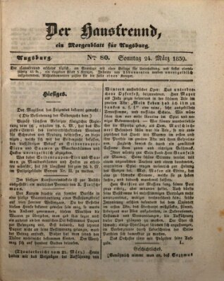 Der Hausfreund Sonntag 24. März 1839