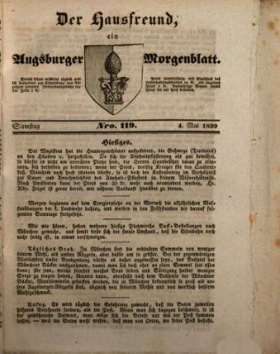 Der Hausfreund Samstag 4. Mai 1839