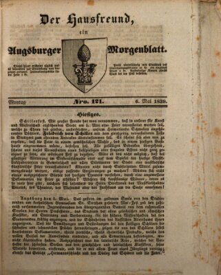 Der Hausfreund Montag 6. Mai 1839