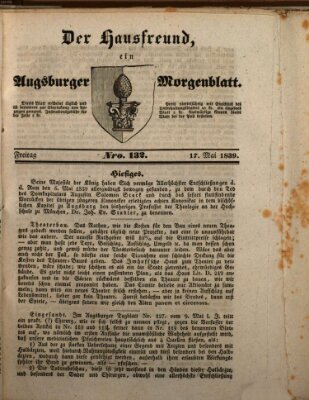 Der Hausfreund Freitag 17. Mai 1839