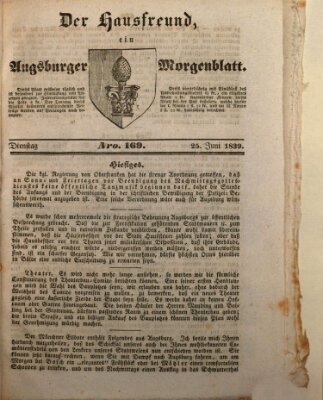 Der Hausfreund Dienstag 25. Juni 1839