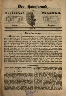 Der Hausfreund Donnerstag 1. Januar 1846