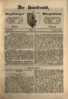 Der Hausfreund Donnerstag 8. Januar 1846