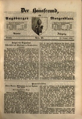 Der Hausfreund Dienstag 13. Januar 1846