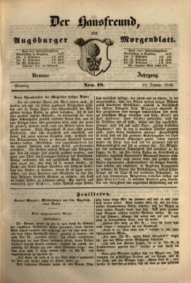 Der Hausfreund Sonntag 18. Januar 1846