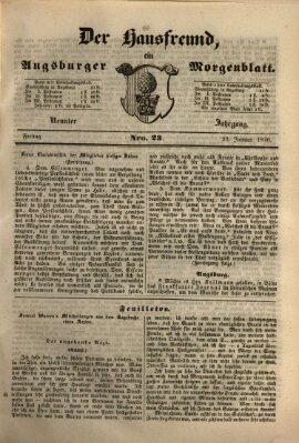 Der Hausfreund Freitag 23. Januar 1846