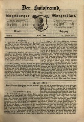 Der Hausfreund Montag 26. Januar 1846