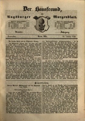 Der Hausfreund Donnerstag 29. Januar 1846