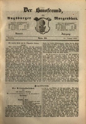 Der Hausfreund Samstag 31. Januar 1846