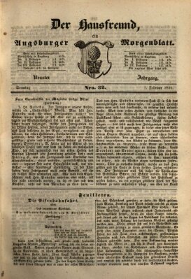 Der Hausfreund Sonntag 1. Februar 1846