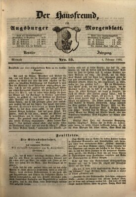 Der Hausfreund Mittwoch 4. Februar 1846