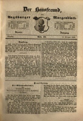 Der Hausfreund Dienstag 10. Februar 1846