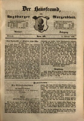 Der Hausfreund Mittwoch 11. Februar 1846