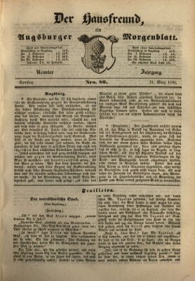 Der Hausfreund Samstag 21. März 1846