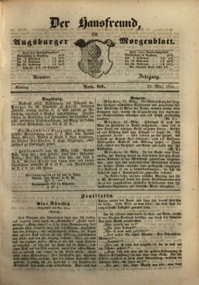 Der Hausfreund Montag 30. März 1846