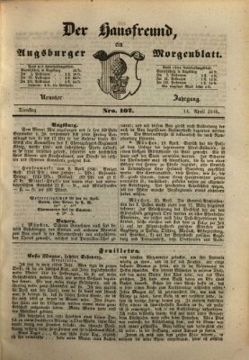 Der Hausfreund Dienstag 14. April 1846