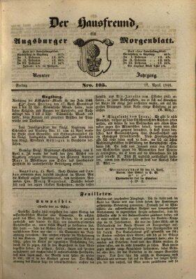 Der Hausfreund Freitag 17. April 1846