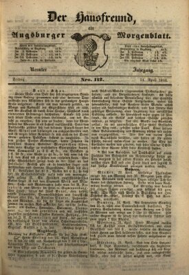 Der Hausfreund Freitag 24. April 1846