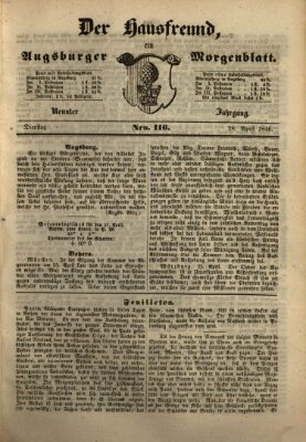 Der Hausfreund Dienstag 28. April 1846