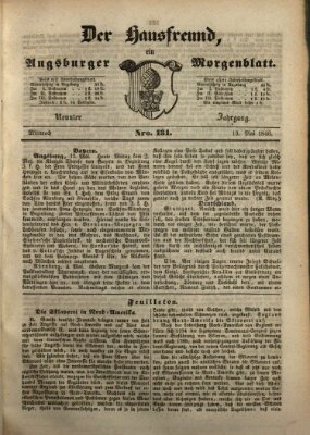 Der Hausfreund Mittwoch 13. Mai 1846