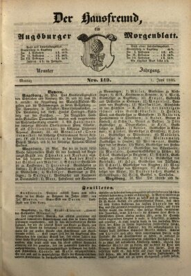 Der Hausfreund Montag 1. Juni 1846