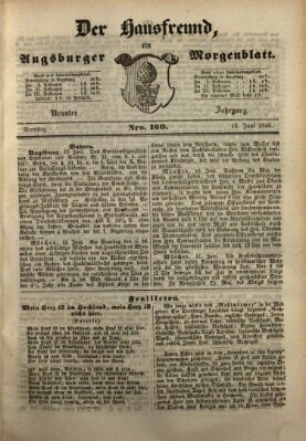 Der Hausfreund Samstag 13. Juni 1846