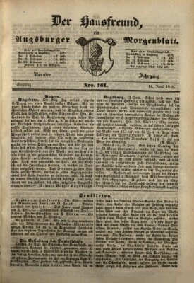 Der Hausfreund Sonntag 14. Juni 1846