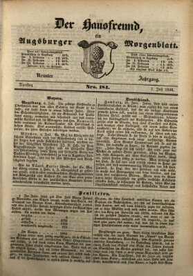 Der Hausfreund Dienstag 7. Juli 1846