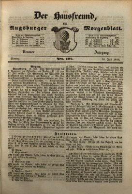 Der Hausfreund Montag 20. Juli 1846