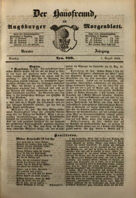 Der Hausfreund Samstag 1. August 1846