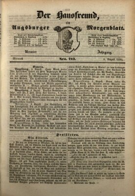 Der Hausfreund Mittwoch 5. August 1846