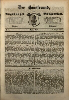 Der Hausfreund Freitag 7. August 1846