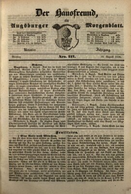 Der Hausfreund Montag 10. August 1846