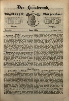 Der Hausfreund Donnerstag 13. August 1846