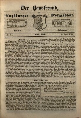 Der Hausfreund Samstag 29. August 1846