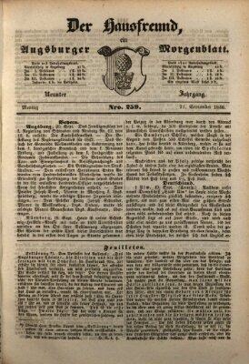 Der Hausfreund Montag 21. September 1846