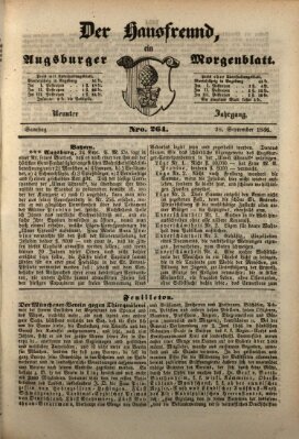 Der Hausfreund Samstag 26. September 1846