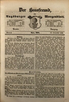 Der Hausfreund Mittwoch 30. September 1846