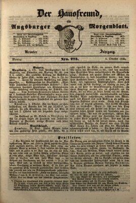 Der Hausfreund Montag 5. Oktober 1846